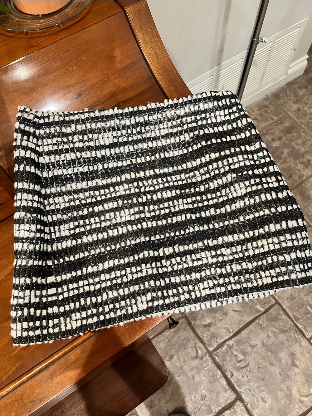 Alice + Olivia Black & White Tweed Mini Skirt Size 4